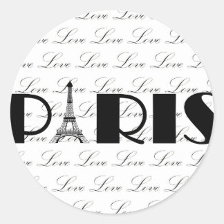 Paris Eiffeltoren Liefde Ronde Sticker