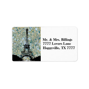 Paris Eiffeltoren Marmeren lucht Etiket