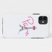 Paris Eiffeltoren met roze boog Case-Mate iPhone Case (Achterkant (horizontaal))