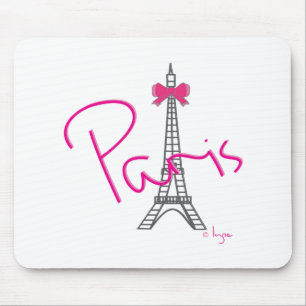 Paris Eiffeltoren met roze boog Muismat