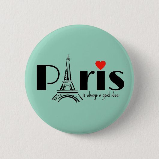 Paris Eiffeltoren ontwerp  Ronde Button 5,7 Cm (Voorkant)