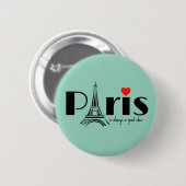 Paris Eiffeltoren ontwerp  Ronde Button 5,7 Cm (Voorkant /achterkant)