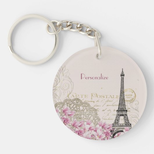 Paris Eiffeltoren personaliseren Sleutelhanger (Voorkant)