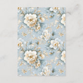 Paris Eiffeltoren Poeder Blauw Bruiloft Details Informatiekaartje (Achterkant)