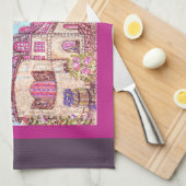 Paris Eiffeltoren pointillisme keuken theedoek (Quarter Fold)