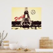 Paris Eiffeltoren Poster (Keuken)