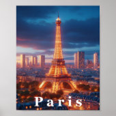 Paris Eiffeltoren Reizen Kunst Poster (Voorkant)