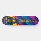Paris Eiffeltoren Reizen Pop Kunst Persoonlijk Skateboard (Horizontaal)