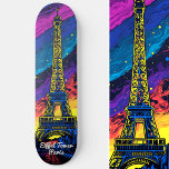 Paris Eiffeltoren Reizen Pop Kunst Persoonlijk Skateboard<br><div class="desc">Schaats door de straten van Parijs met onze Eiffeltoren Travel Pop Art skateboard,  een levendige mix van urban cool en iconische bezienswaardigheden. Personaliseer uw rit met aangepaste tekst en maak elke sessie uniek van u. Dit is nog eens 100% Snuggle Hamster Design.</div>