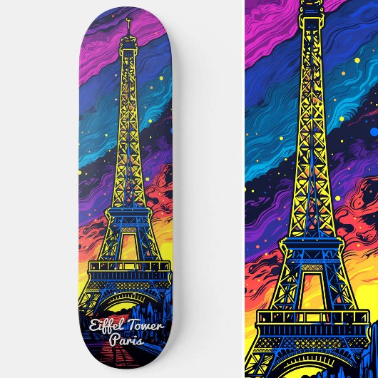 Paris Eiffeltoren Reizen Pop Kunst Persoonlijk Skateboard