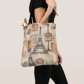 Paris Eiffeltoren Retro Vintage Tote Bag (Dichtbij)