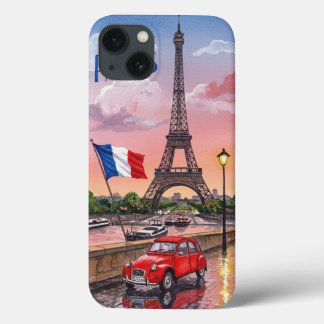 Paris Eiffeltoren: Romantische Aquarel Zonsonderga Case-Mate iPhone Case