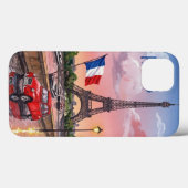 Paris Eiffeltoren: Romantische Aquarel Zonsonderga Case-Mate iPhone Case (Achterkant (horizontaal))