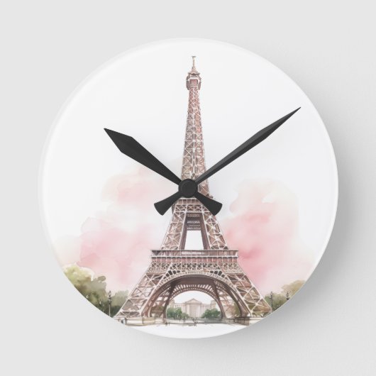 Paris Eiffeltoren Ronde Klok  (Voorkant)