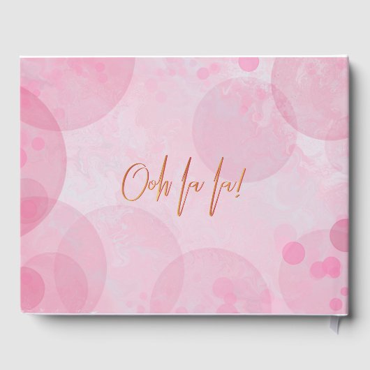 Paris Eiffeltoren Roze Goud Ooh La Custom Gastenboek (Achterkant)