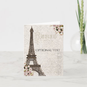 Paris Eiffeltoren Roze Rozen Chic Bedankt