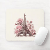 Paris Eiffeltoren & Roze Rozen Muismat (Met muis)