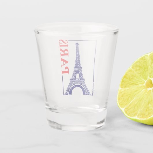 Paris-Eiffeltoren Shot Glas (Achterkant)
