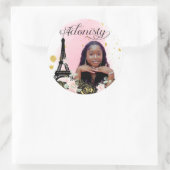 Paris Eiffeltoren Sweet Sixteen Circle Sticker. Ronde Sticker (Tas)