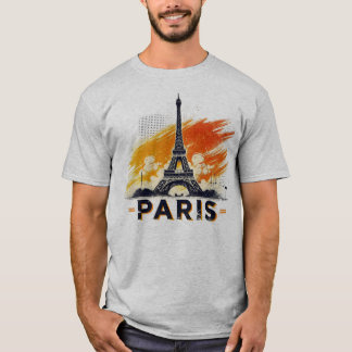 PARIS Eiffeltoren T-shirt design art waterverf