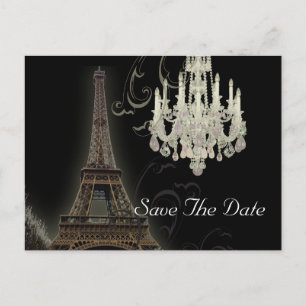 Paris Eiffeltoren trouw save the date Aankondigingskaart
