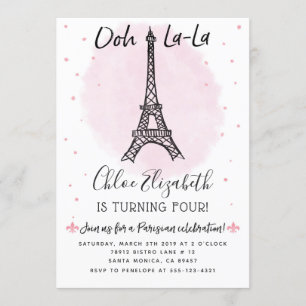 Paris Eiffeltoren uitnodiging voor elk evenement!