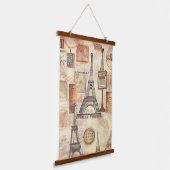 Paris Eiffeltoren Vintage Antiek Hangend Wandkleed (Gebogen)
