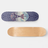Paris Eiffeltoren Vintage Collage Skateboard (Horizontaal)