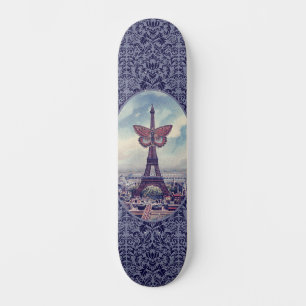 Paris Eiffeltoren Vintage Collage Skateboard
