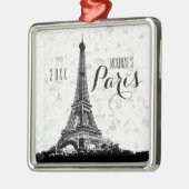 Paris Eiffeltoren Voeg Jouw namen toe Metalen Ornament (Links)