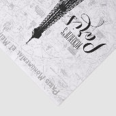 Paris Eiffeltoren Voeg Jouw namen toe Tissuepapier (Detail)