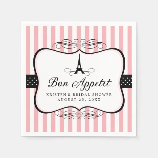 Paris Eiffeltoren | VRIJGEZELLENFEEST Servetten (Voorkant)