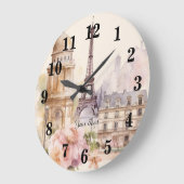 Paris Eiffeltoren  Waterverf Reizen Grote Klok (Hoek)