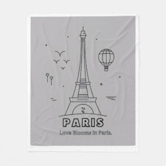 Paris Eiffeltoren Worpdeken Fleece Deken