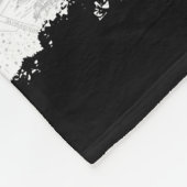 Paris Eiffeltoren Zwart Wit  Kaart Naam Fleece Deken (Hoek)