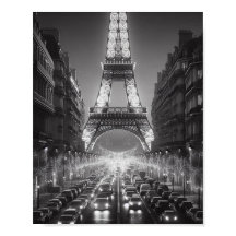 Paris Eiffeltoren Zwart-wit Reizen Poster