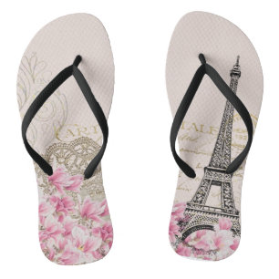 Paris Eiffelturm France, Franse Vintage Ephemera Teenslippers