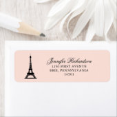 Paris Elegance Blush Pink met Eiffeltoren Etiket (Insitu)