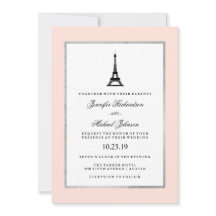 Paris Elegance Blush Roze Zilver en Zwarte Huwelij