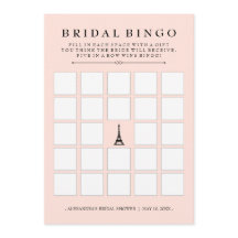 Paris Elegance Bruidsbingo Bruidsfeest Spel