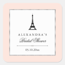 Paris Elegance Vrijgezellenfeest Vierkante Sticker