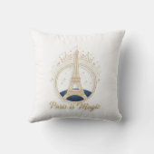 Paris - Elegant Eiffel Tower & Celestial Gold Kussen (Achterkant)