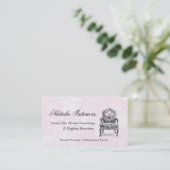 Paris Elegant French Flea Market Voorzitter Visitekaartje (Staand voorkant)