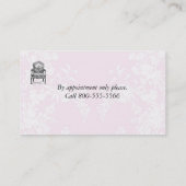 Paris Elegant French Flea Market Voorzitter Visitekaartje (Achterkant)