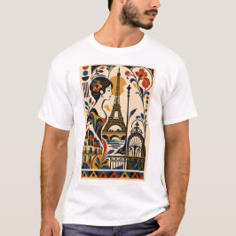 Paris Elegantie – Geometrisch Kunst T-Shirt