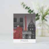 Paris Elevings by Night - Red Briefkaart (Staand voorkant)