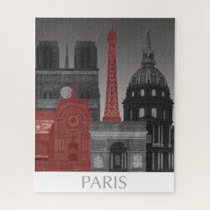 Paris Elevings by Night - Red Legpuzzel