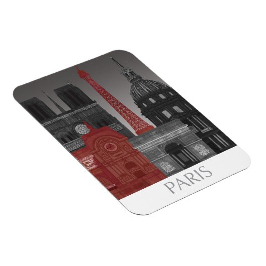 Paris Elevings by Night - Red Magneet (Rechterzijde)