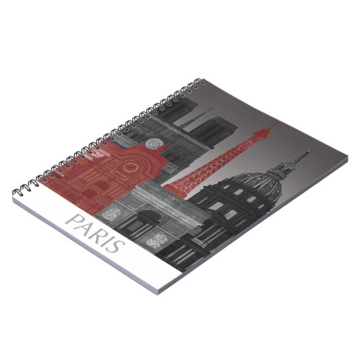 Paris Elevings by Night - Red Notitieboek (Linkerzijde)