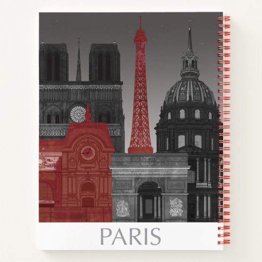 Paris Elevings by Night - Red Notitieboek (Achterkant)